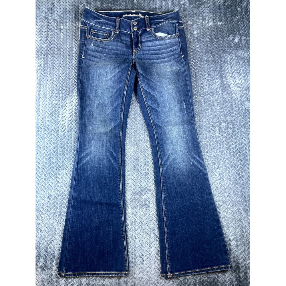 American Eagle Bootcut Jeans Womens 4 Blue Denim Medium Wash Pockets Stretch